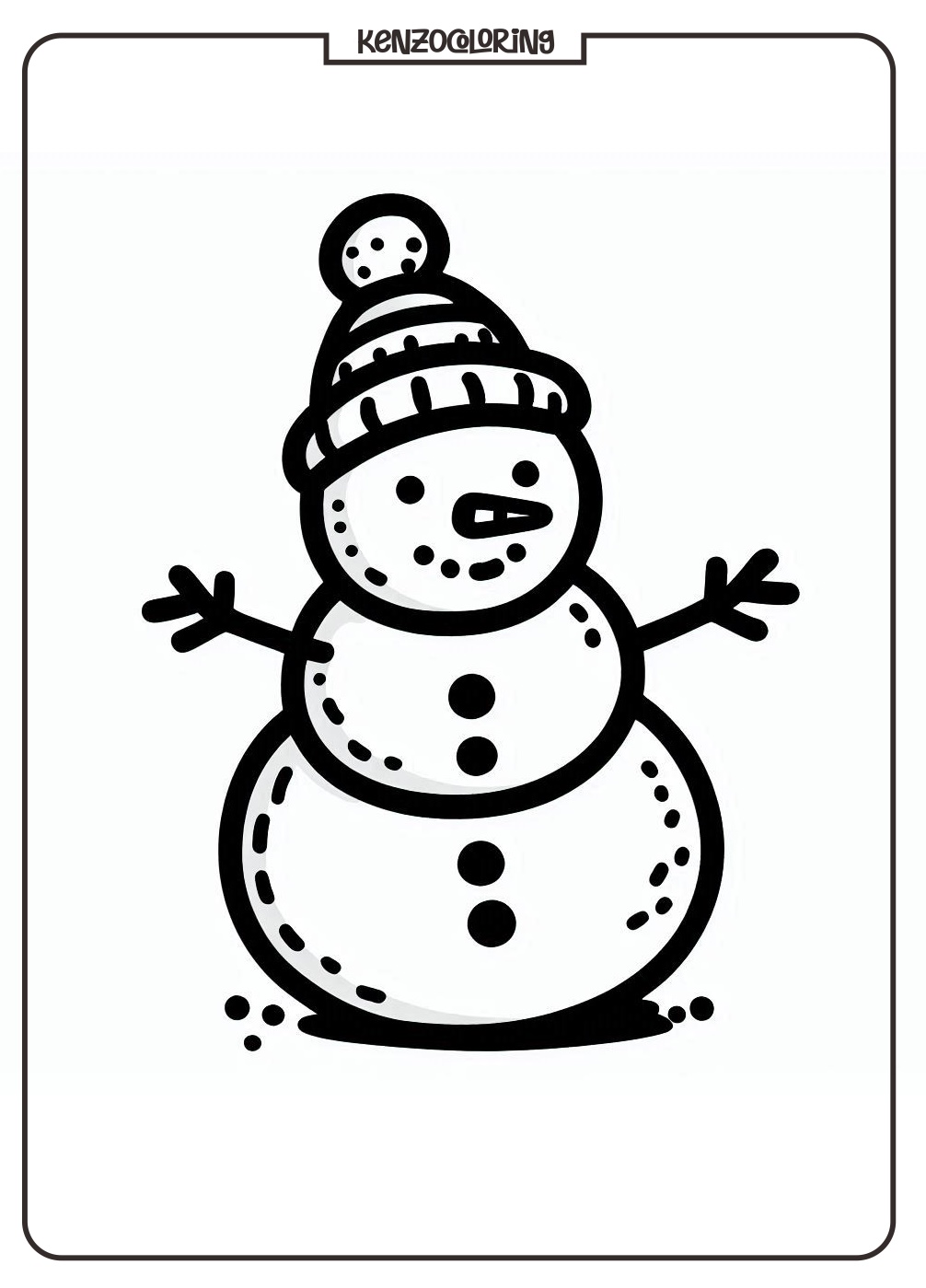 snowman coloring pages for kid - kenzocoloring.org