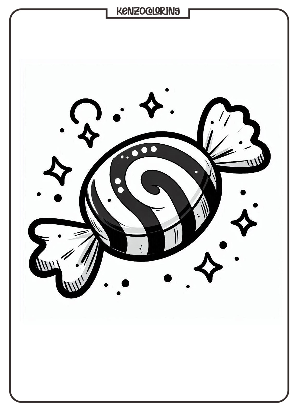 Let’s Color Sweet Candy! 2 Candy coloring pages - kenzocoloring.org