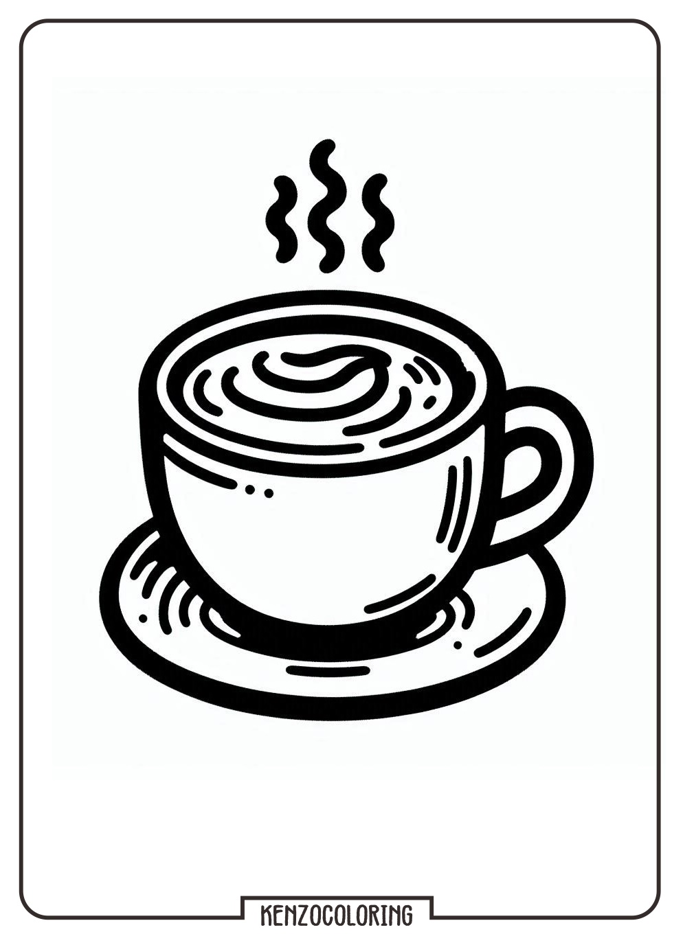 Welcome to the Coffee Coloring Pages! 1 Coffee Coloring Page for Kids - kenzocoloring.org
