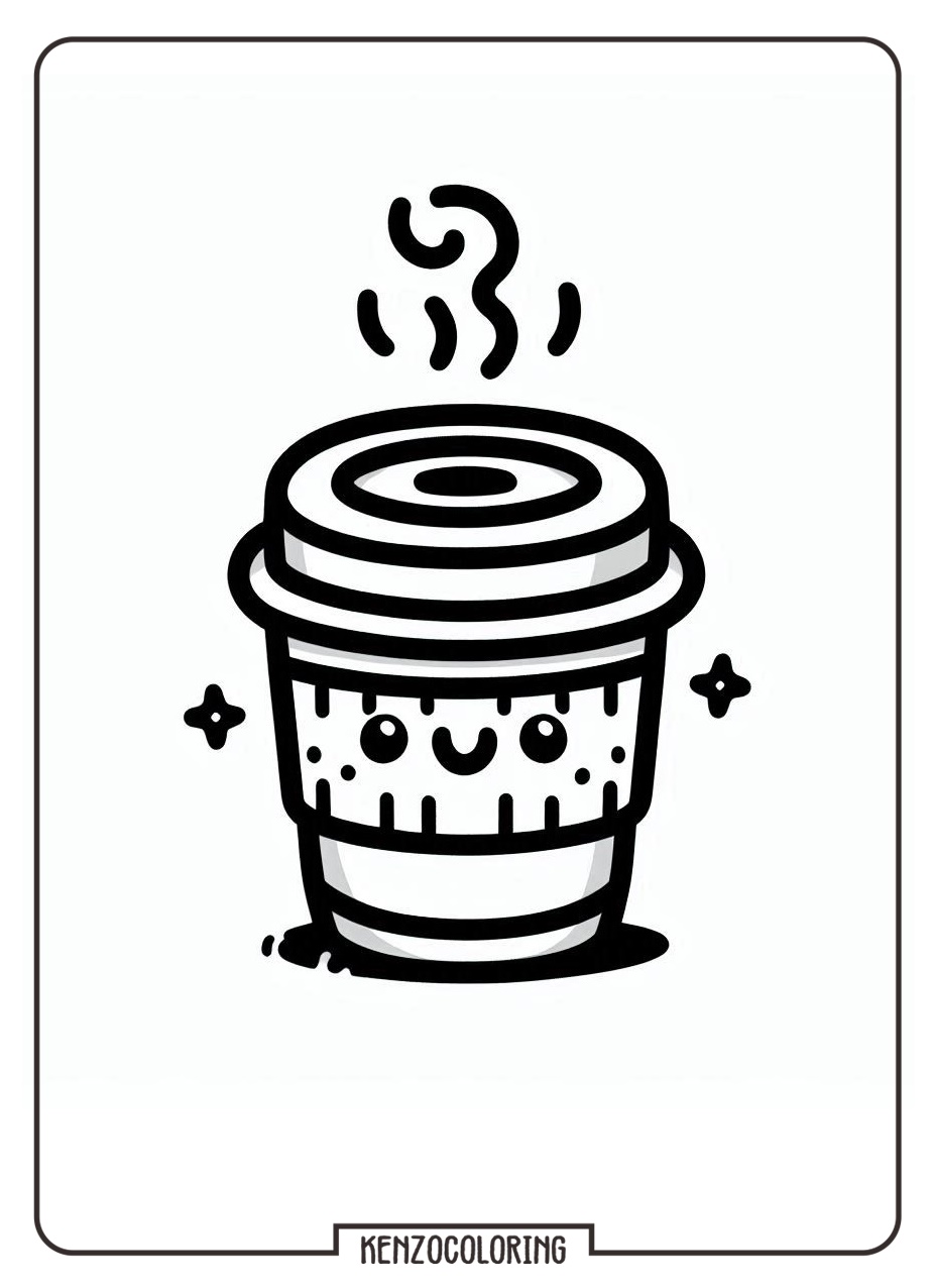 Welcome to the Coffee Coloring Pages! 2 Coffee Coloring Pages for Kid - kenzocoloring.org