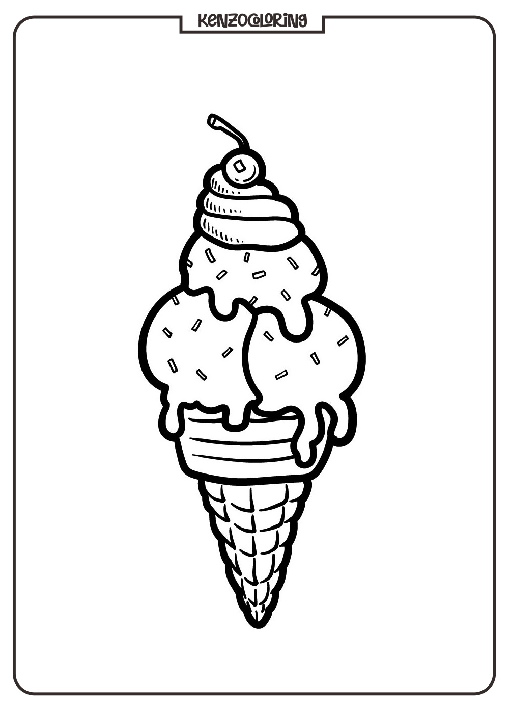 Ice Cream Coloring Pages for Kids 4 Ice Cream Coloring Pages for Kids - kenzocoloring.org
