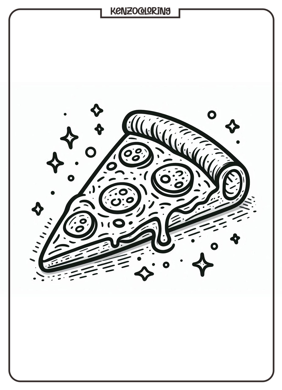 Pizza Coloring Pages for Kids 3 Pizza Coloring Pages for Kids - kenzocoloring.org