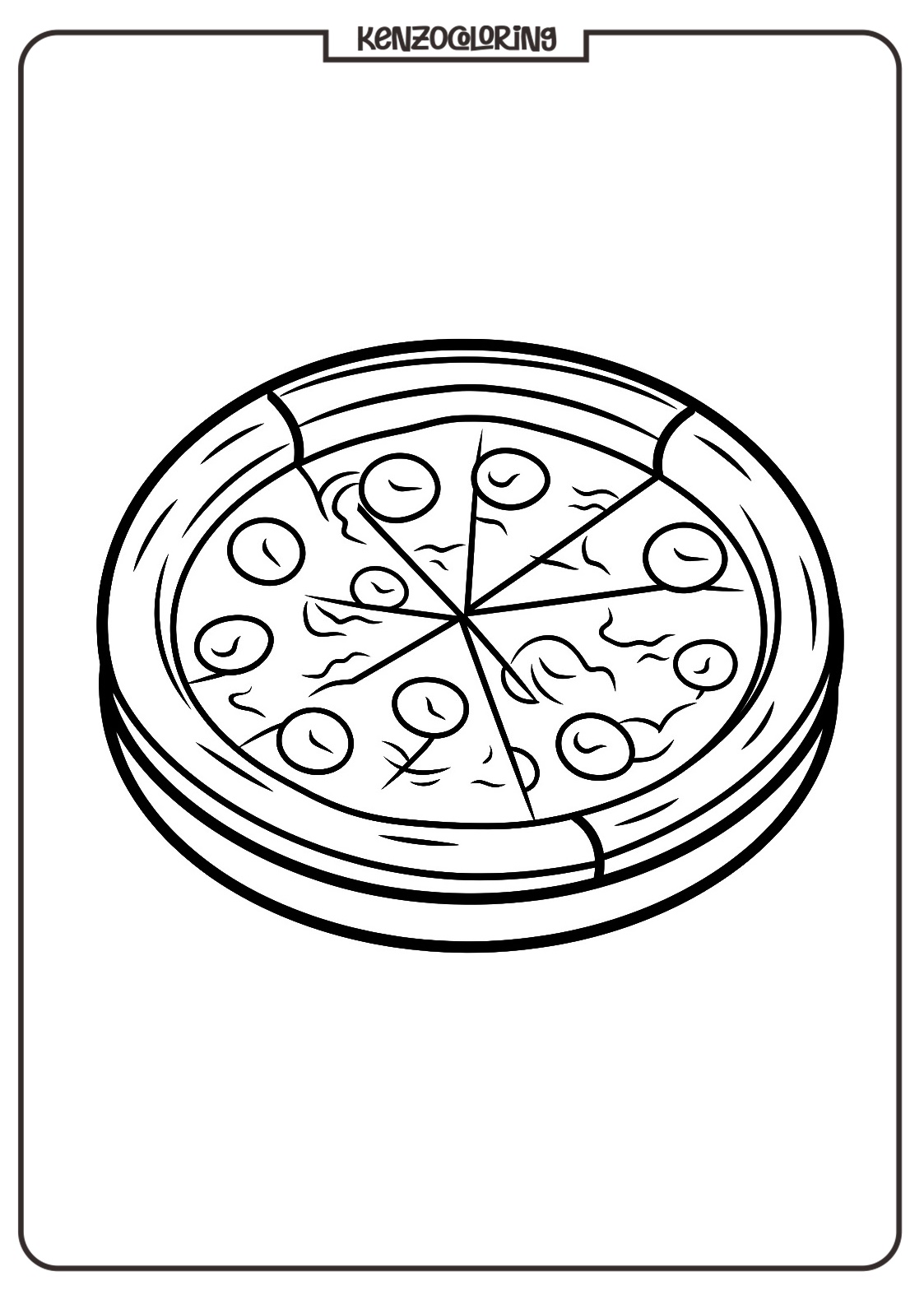 Pizza Coloring Pages for Kids 1 Pizza Coloring for Kids - kenzocoloring.org