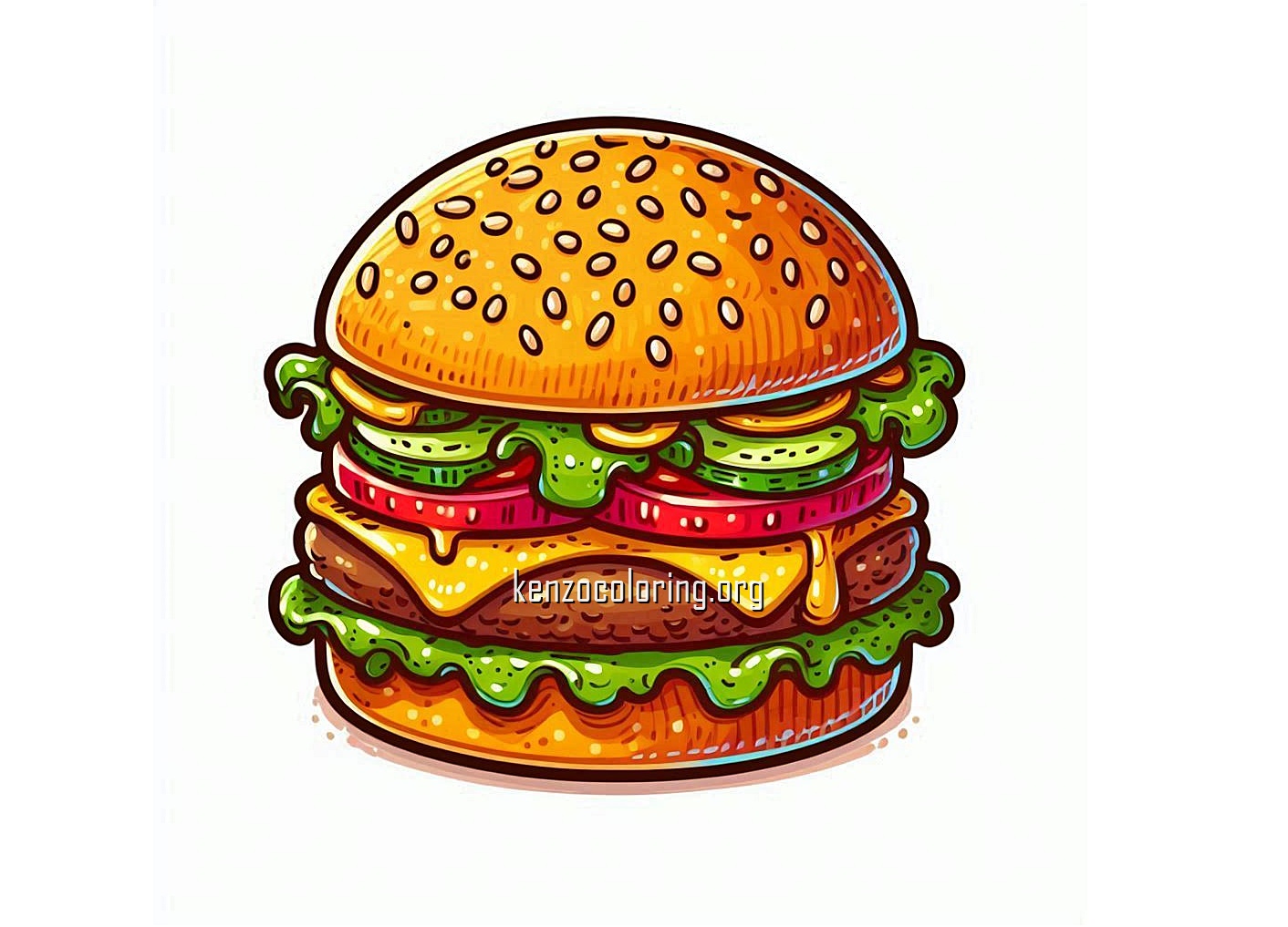 Let’s Color a Yummy Burger!