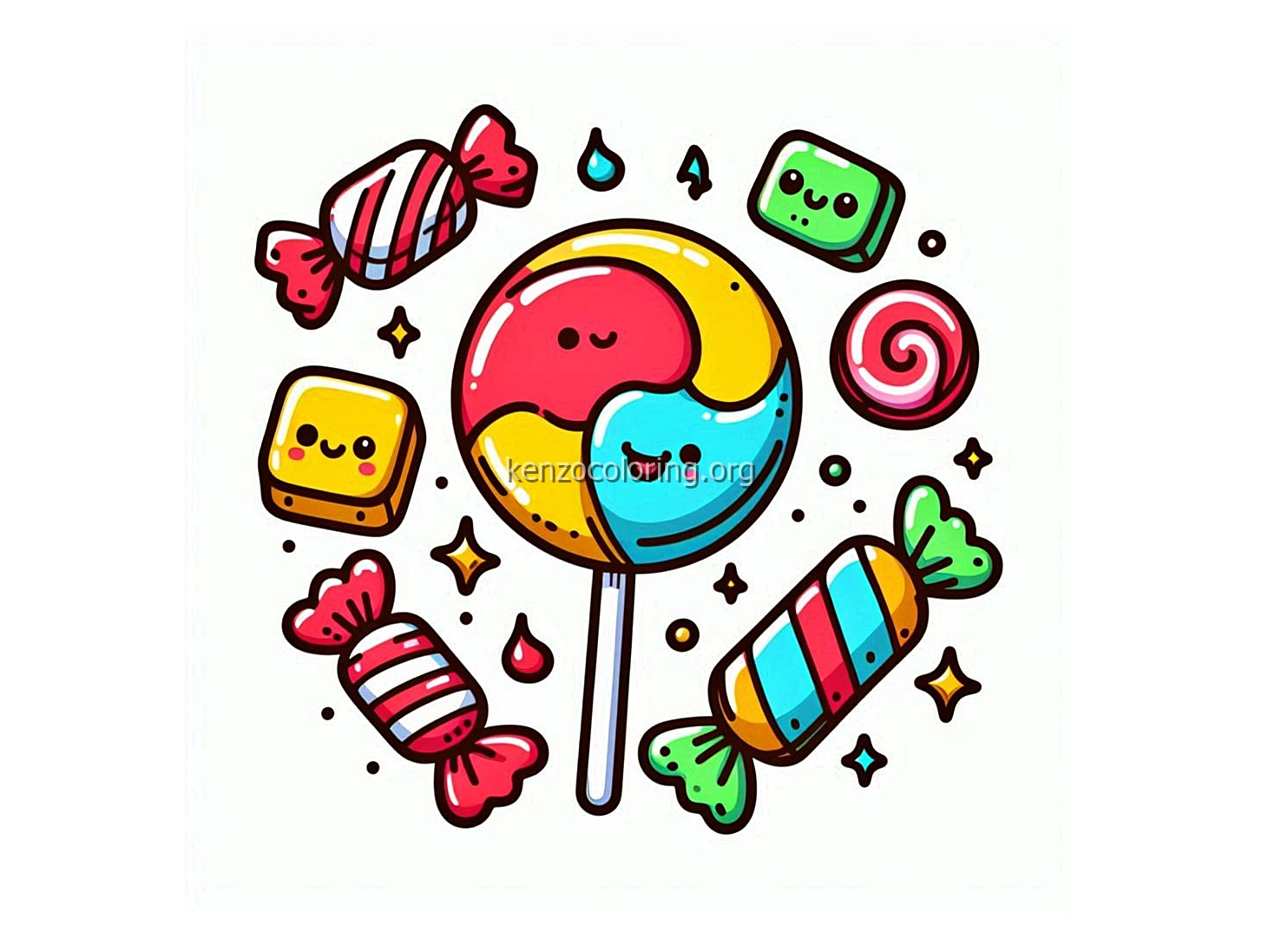 Let’s Color Sweet Candy!