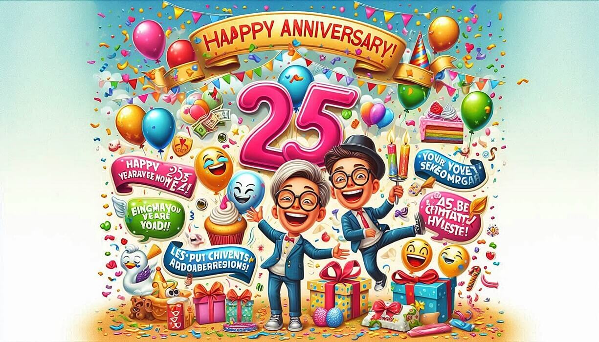 84 Funny 25 Anniversary Wishes to Make Them Laugh Out Loud