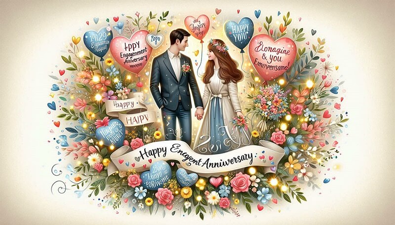 97 Happy Engagement Anniversary Wishes: Heartfelt Messages for Your Love