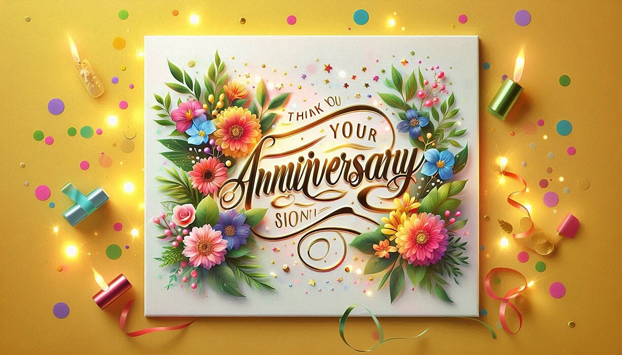 97 Heartfelt Short Thank You Message for Anniversary Wishes | Gratitude Ideas