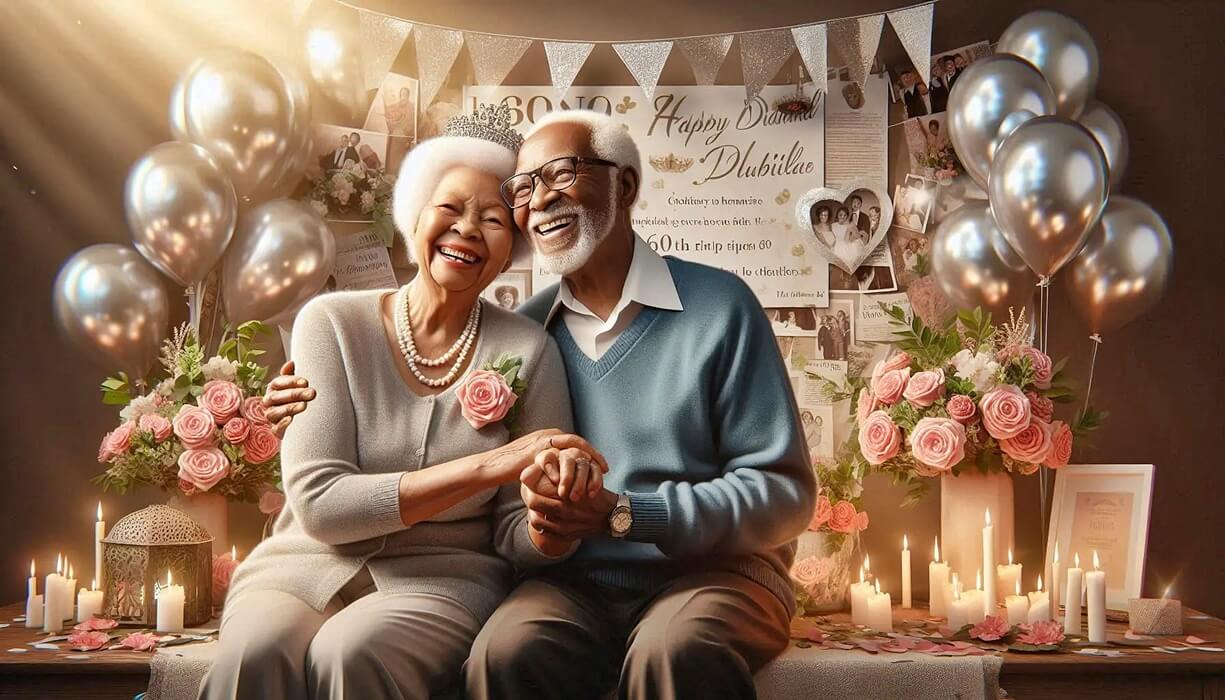 98 Best Wishes for 60th Wedding Anniversary: Heartfelt Messages for the Diamond Jubilee