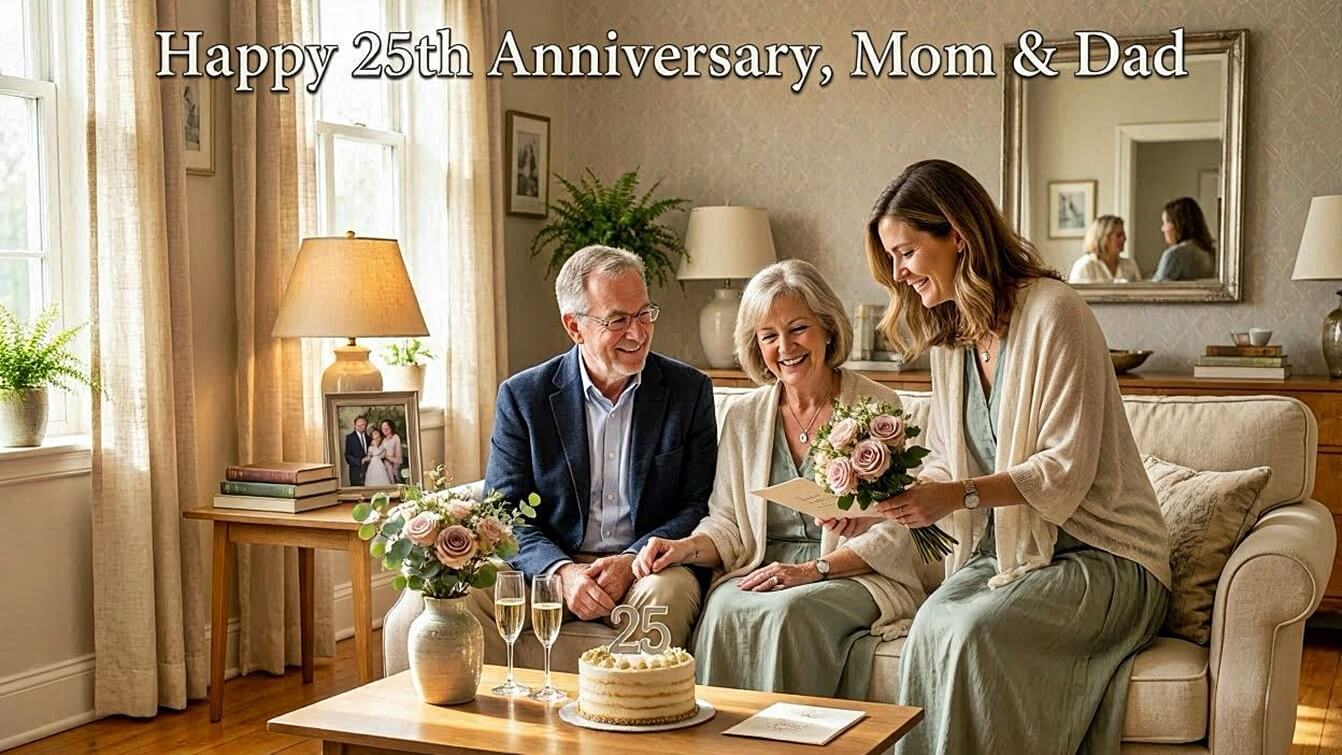 86 Heartfelt 25th Wedding Anniversary Wishes for Parents from a Loving Daughter