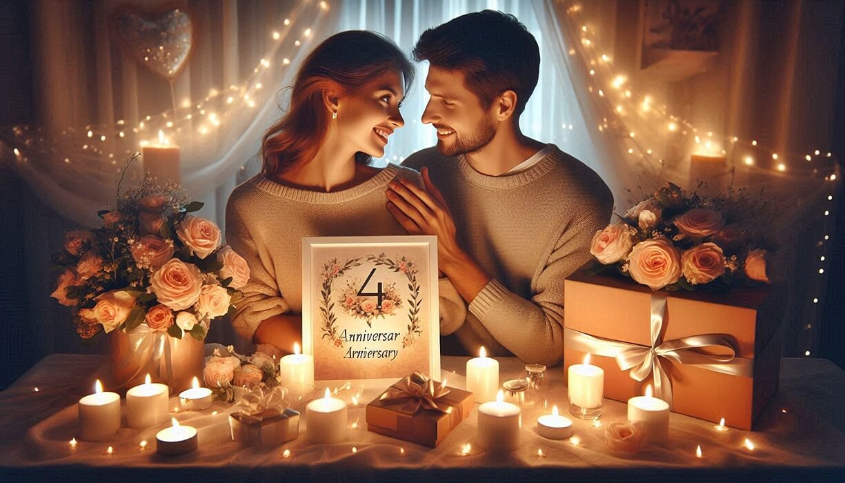 89 Heartfelt 4 Year 4th Wedding Anniversary Wishes for Husband