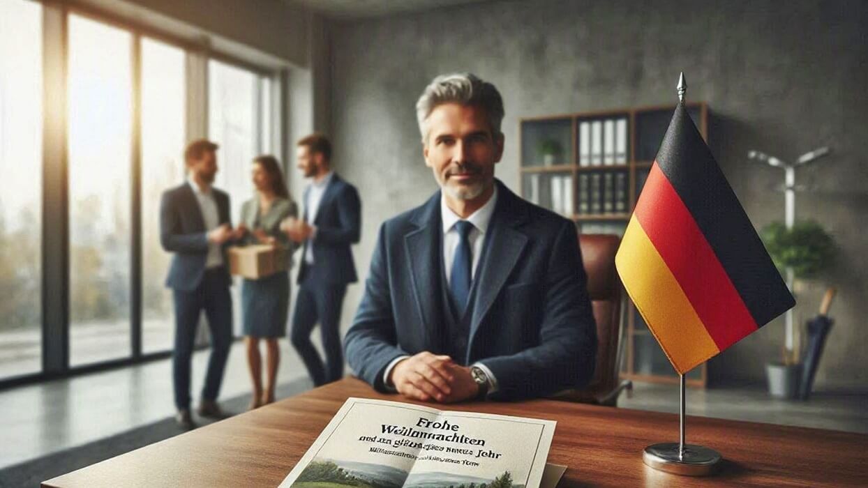 80 German merry christmas and a happy new year business wishes to Send