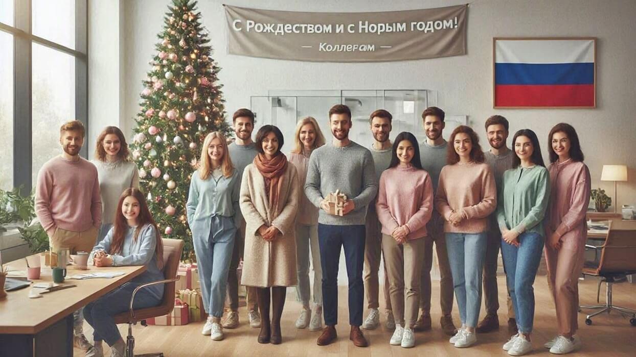 89 Russian merry christmas and happy new year wishes for staff at work
