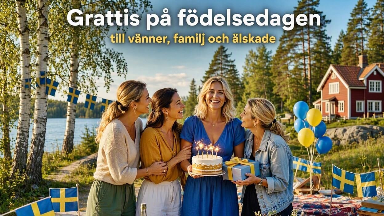 112 Swedish happy birthday wishes for friends, family, and loved ones!